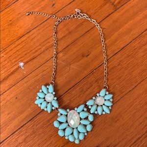 Beautiful gold and aqua blue necklace